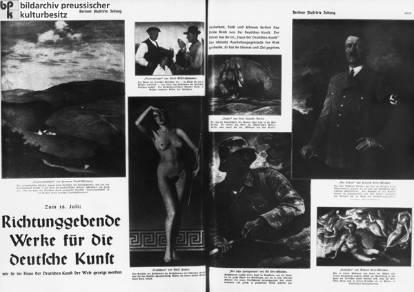 First "Great German Art Exhibition": "Works that are Setting the Direction of German Art" (July 18, 1937)